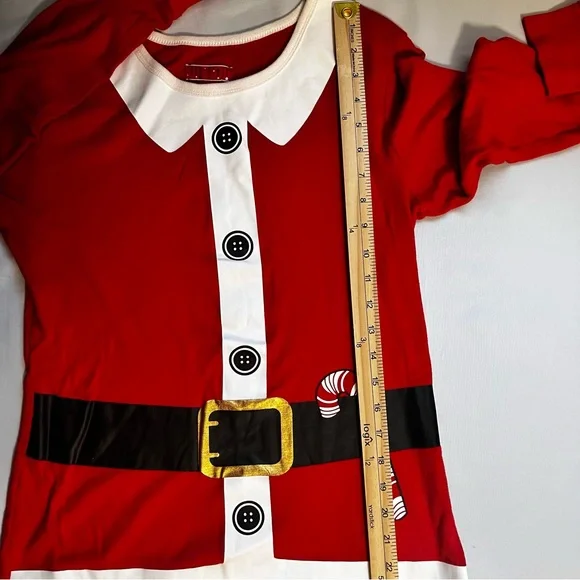 Women’s Christmas Nightwear Themed Pajamas in Red/White Sz LG - Picture 9 of 9